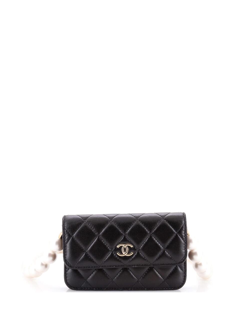 Chanel Pearl Strap Clutch With Chain #294933C21B